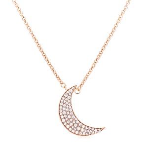 I Love You to the Moon and back Rose Gold Necklace